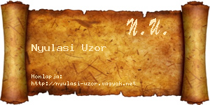 Nyulasi Uzor névjegykártya
